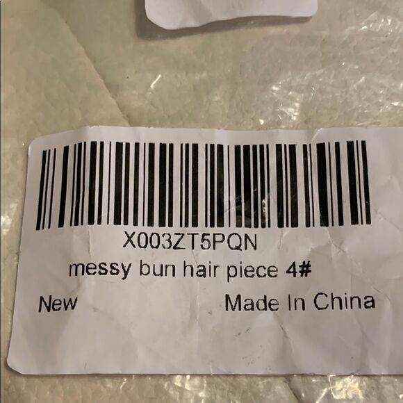 Messy Bun Black Curly adjustable Hairpiece - Picture 4 of 4